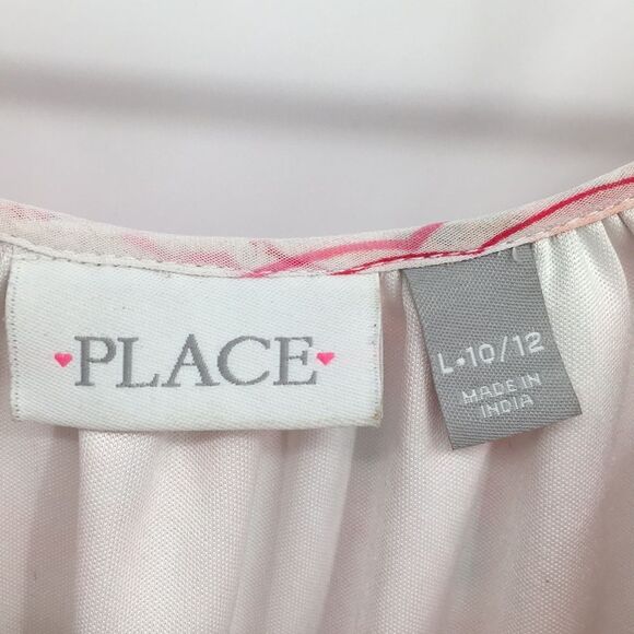 Children’s Place Floral Hi-low Tank Dress Off Shoulder Lined Girls L 10/12 - Picture 4 of 10